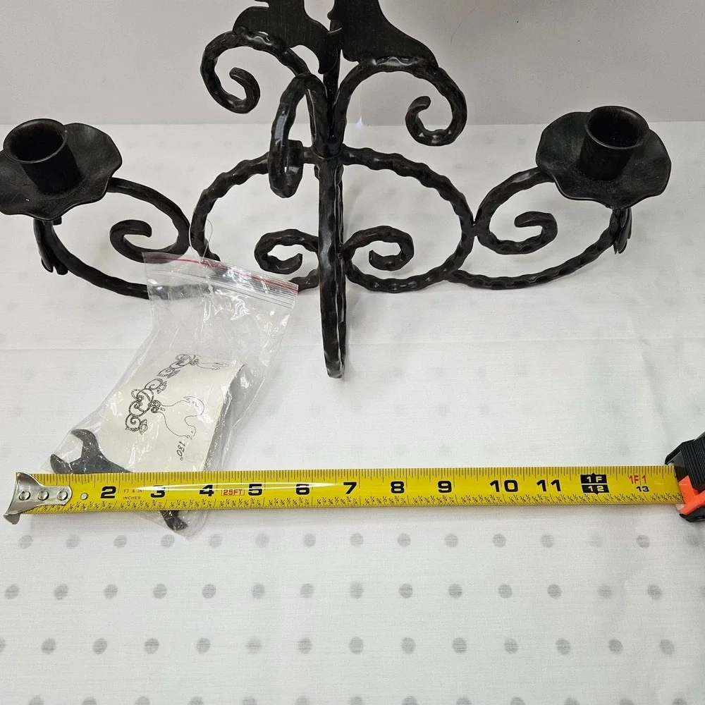 Southern Living at Home Rustic Rooster Iron Candelabra Double Arm Candle‎ Holder